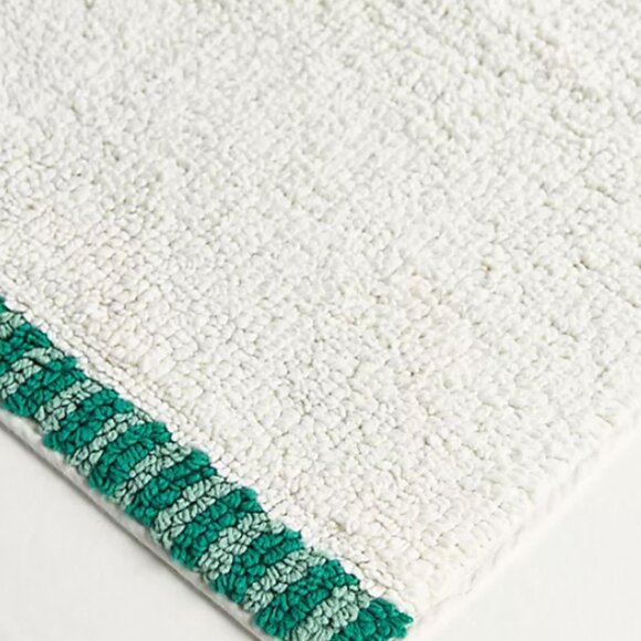 Anthropologie Monogram Embroidered Cotton Bath Mat 93362689 - Picture 4 of 4